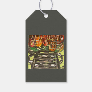 Pop de cor - Etiqueta de presente preta