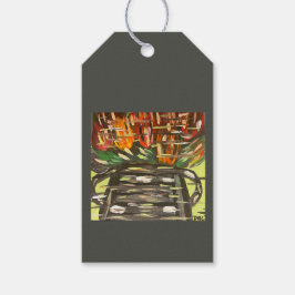 Pop de cor - Etiqueta de presente preta