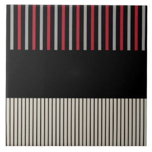 Pop de cor - Stripes vermelhas, Cinzas, preto e br