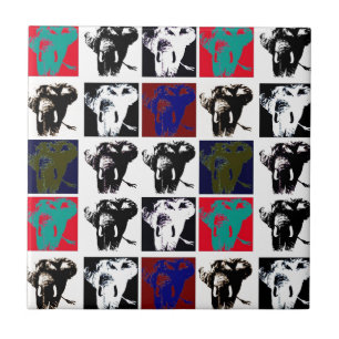 Pop de elefantes de arte moderna - Azulejo cerâmic