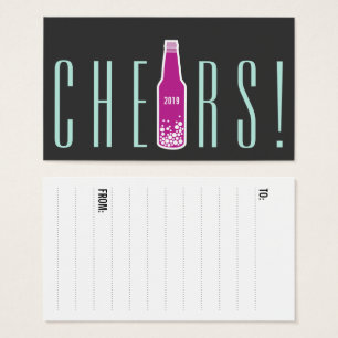 Pop de Garrafa Feriado de Ano Novo Etiqueta de pre