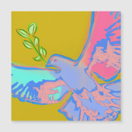 Pop de pomba da paz em amarelo ocre