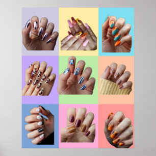 Pop de unhas, Trendência Colorida das unhas Poster