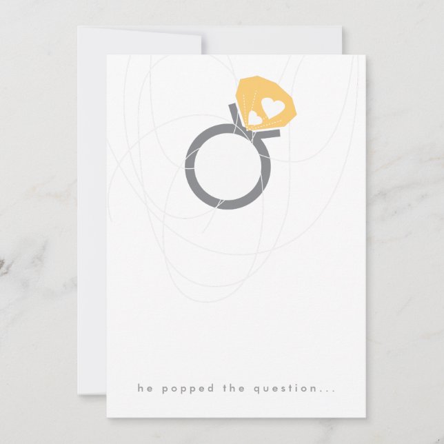 Pop do Convite para Festa de noivado de Perguntas (Frente)