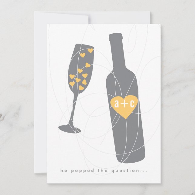 Pop do Convite para Festa de noivado de Perguntas (Frente)