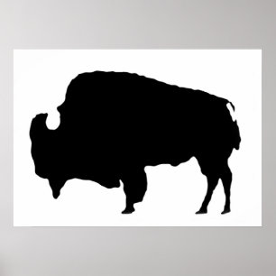 Pop exclusivo Buffalo Bison Silhouette Poster