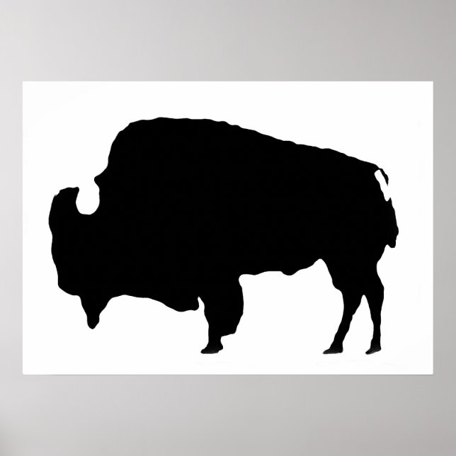 Pop exclusivo Buffalo Bison Silhouette Poster (Frente)