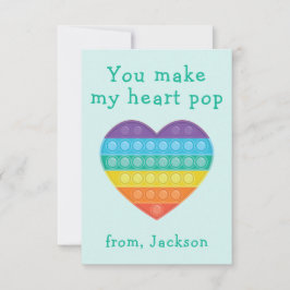 Pop fidget sala de aula namorados cartão arco-íris