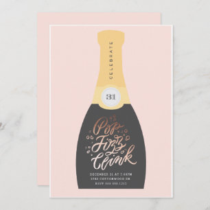 Pop Fizz Clink  Convite de festas Véspera de ano n