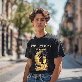 Pop Fizz Clink Repeat New Year Champagne Sparkles 