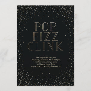 POP FIZZ - Convite para festas de férias CLINK