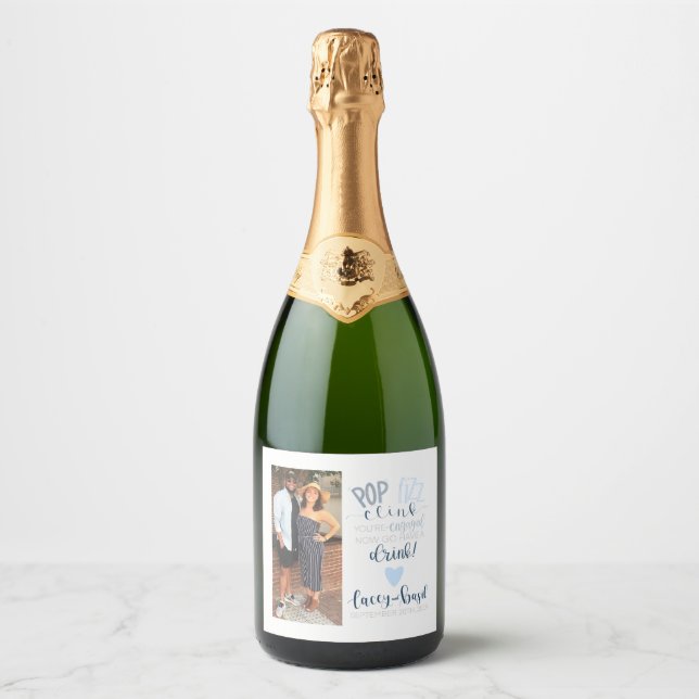 Pop Fizz Vinho De Clink/Rótulo De Vinho De Espuman (Frente)