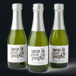Pop It When She Pops Baby Shower Favor<br><div class="desc">Mini sparkling wine Pop It When She Pops Label for Baby Shower party.
Editable Champange Label. This is a template,  You can personalize the design,  change the text as you wish!</div>