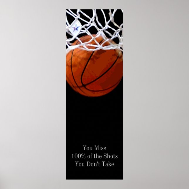 Pop Motivational Quote Porta de Basquete Poster (Frente)