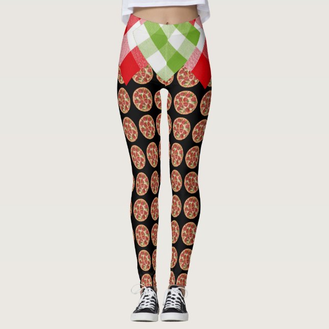 Pop Pizza Pizzaria Pizzaria Pizzeria Leggings (Frente)