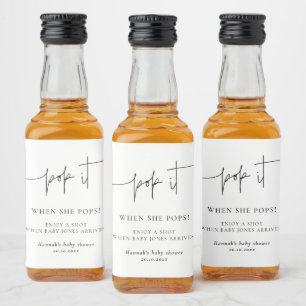 Pop quando ela pop o Chá de fraldas Elegante Mini