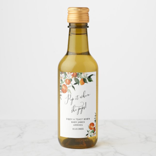 Pop quando ela pop o chá de fraldas pequeno (Frente)