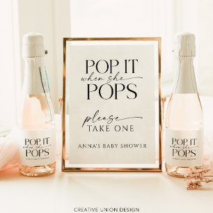 Pop Quando Ela Pop O Favor Personalizado Do Chá de