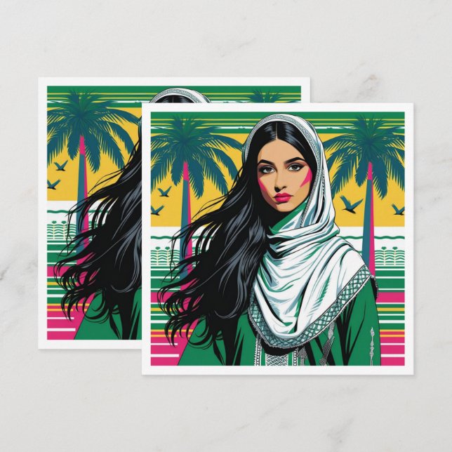 "Pop Saudita Queen - Arte de Patrimônio Negrito pa (Frente/Verso)