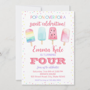 Pop sobre o Convite de Aniversário