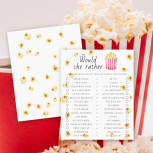 Popcorn chá de fraldas Ela Preferencialmente jogo