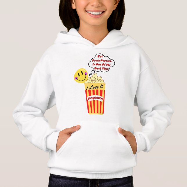 Popcorn I Love It sweat à capuche (Frente)