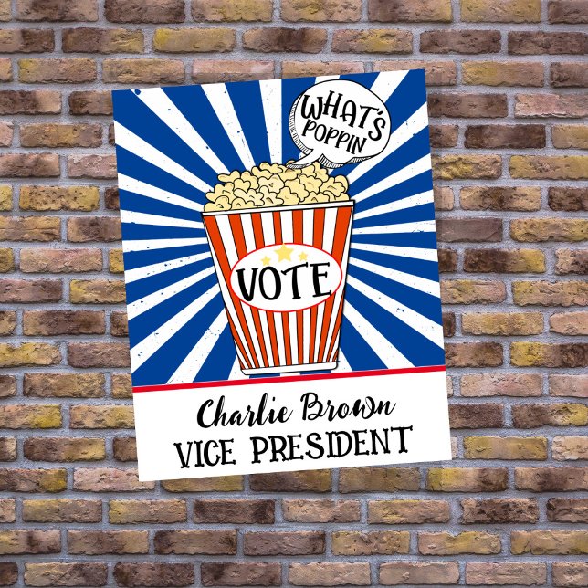 Popcorn Vote" Diversão Poster de Eleições Escolare (Criador carregado)