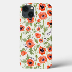 Pópias Elegantes Padrão Floral