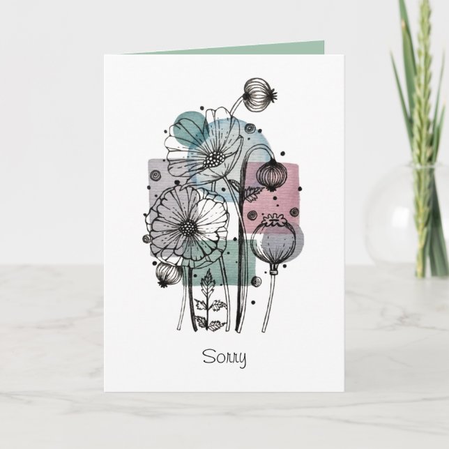 Pópias Em Tinta E Cartão De Água (Frente)