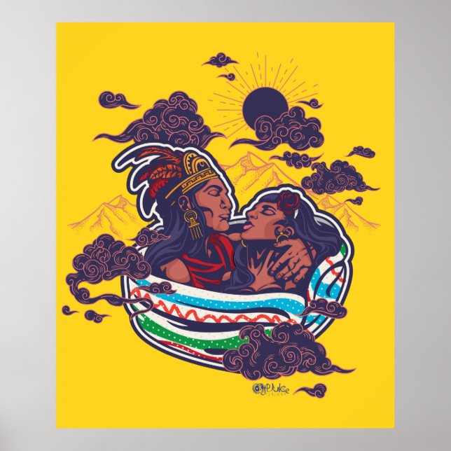 Popocatepetl y Iztaccihuatl Poster (Frente)