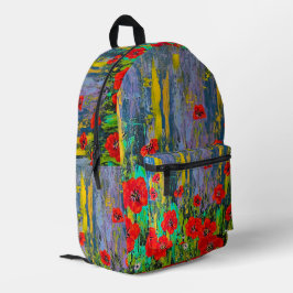 Poppies Back Pack