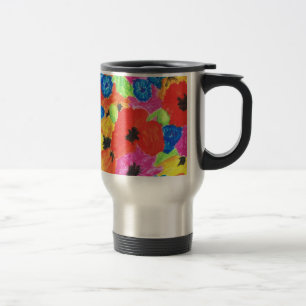 Poppies Brilhantes e Caneca de viagem de Cornflowe
