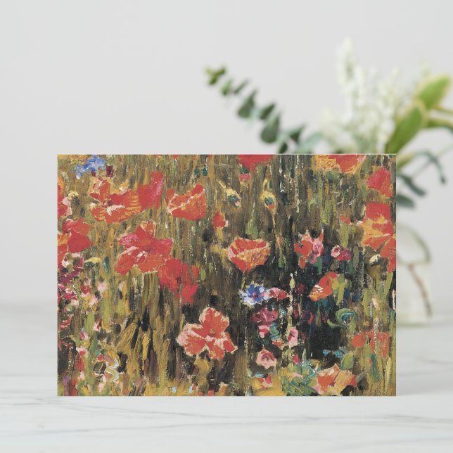 Poppies de Robert Vonnoh, Impressionismo Vintage (Em pé/Frente)