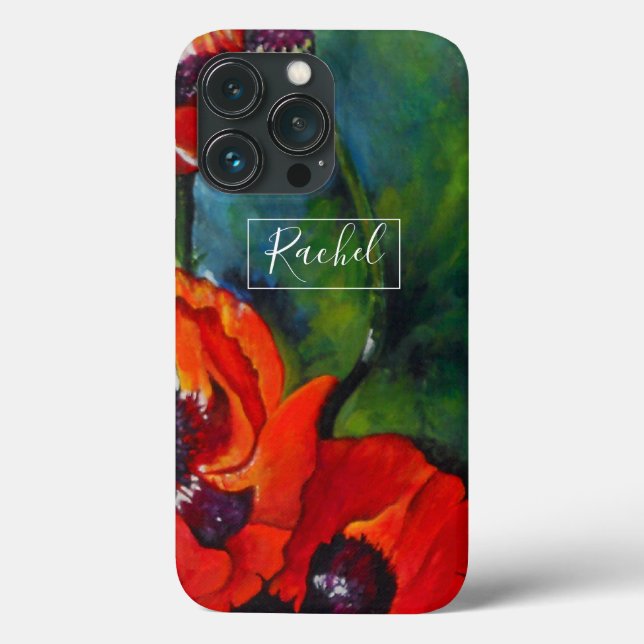 Poppies Name Floral Art (Verso)