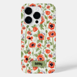 Poppies Orange Floral Patterno
