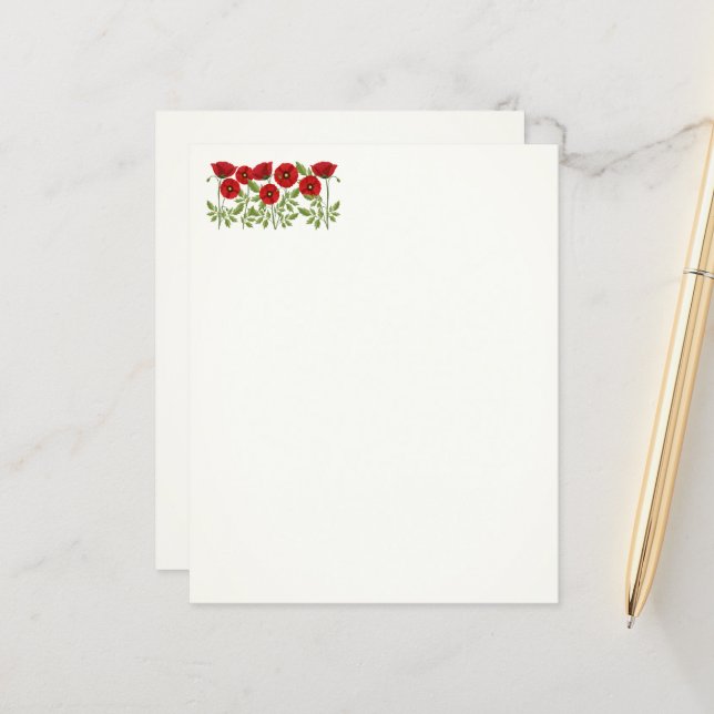 Poppy alegre Flores de Verão (Frente/Verso In Situ)