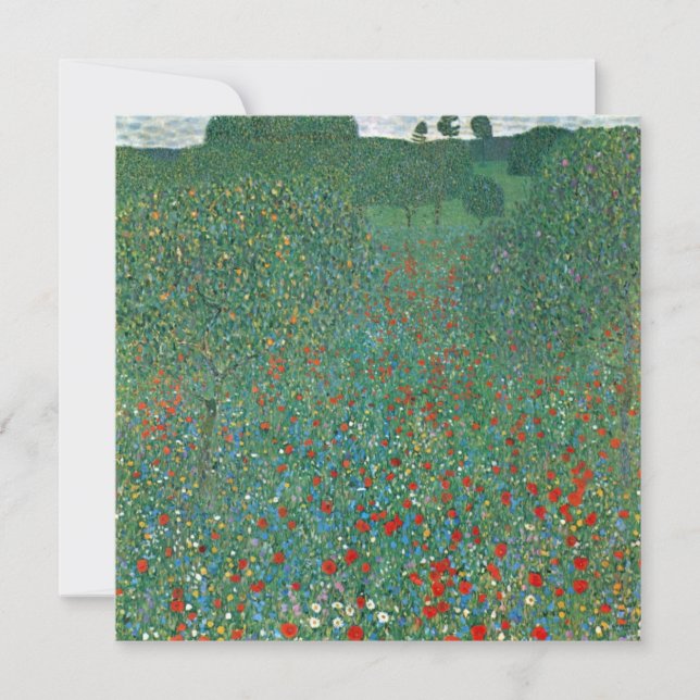 Poppy Field de Gustav Klimt, Vintage Art Nouveau (Frente)