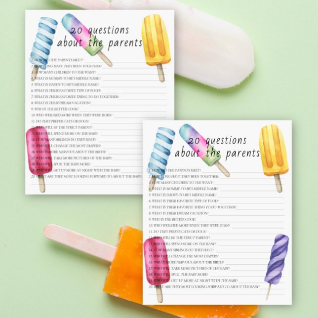 Popsicle - 20 perguntas sobre os Pais (Criador carregado)