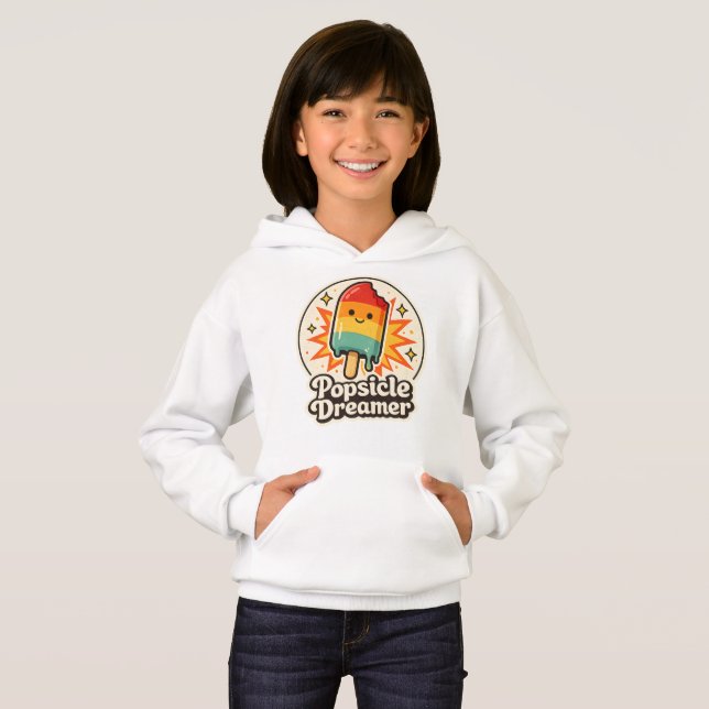 Popsicle Dreamer Retro Kids Capuz (Frente Completa)