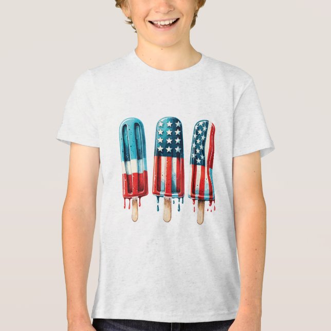 Popsicles Patriótico T-Shirt (Frente)