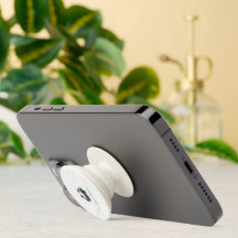 Popsocket de Mármore Branco para Organização com E