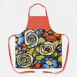 Popy Rosa Floral Apron