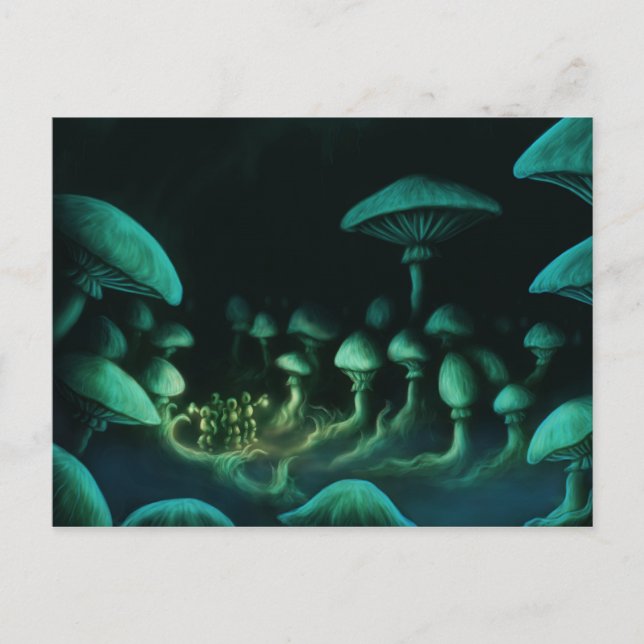 por baixo do cartão postal de fantasia da Earth Sc (Frente)