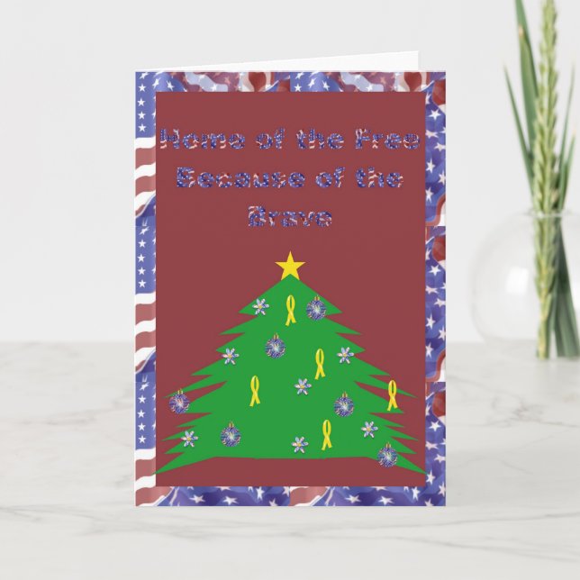 Por causa do bravo cartão de Natal (Frente)