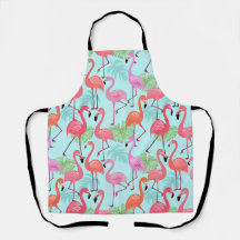 Por Cima do Retro-Cubo Flamingo Apron, Rosa