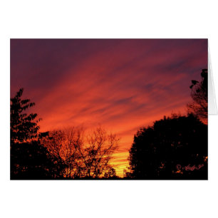 Por do sol antes do cartão do ~ da tempestade