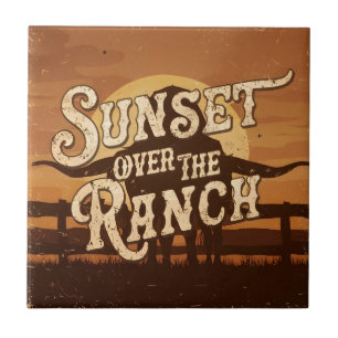 Pôr do Sol Antigo Sobre o Rancho