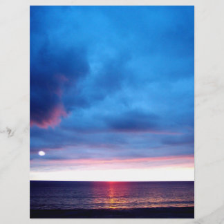 pôr do sol azul cênico