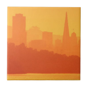 Por do sol brilhante de San Francisco