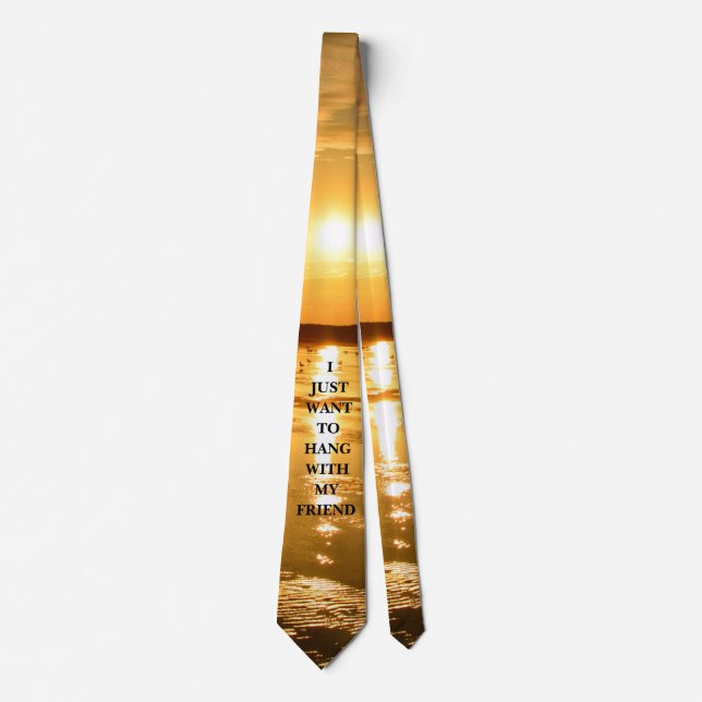 PÔR DO SOL com Lema - Gravata (Frente)